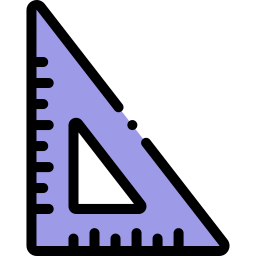 règle triangulaire Icône