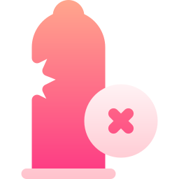 pęknięta prezerwatywa ikona