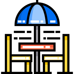 silla y mesa icono