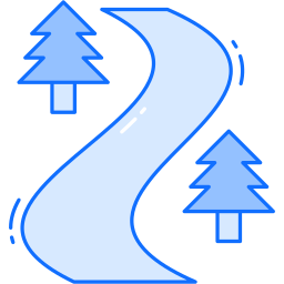 parcours de ski Icône