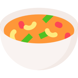 soupe de légumes avec pâtes Icône