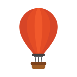 Hot air balloon icon