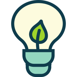 ecologische lamp icoon