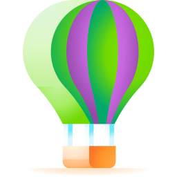 Hot air balloon icon