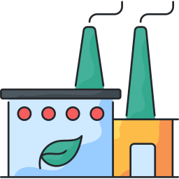 Eco factory icon