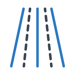 cruce de carreteras icono