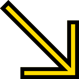 Down right arrow icon