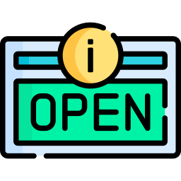 Open sign icon