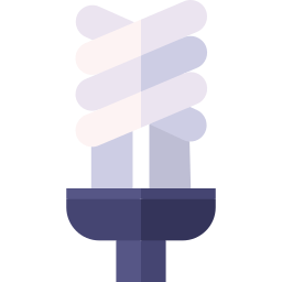 luce a risparmio energetico icona