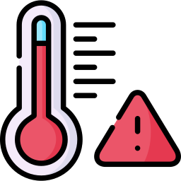 High temperature icon