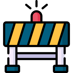 Road barrier icon