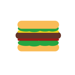 kanapka z burgerem ikona