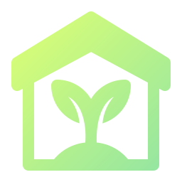 Green house icon