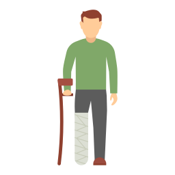 Broken leg icon