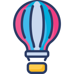 Hot air balloon icon