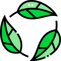 biodégradable Icône