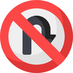 No turn icon