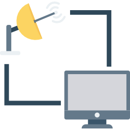 connexion satellite Icône