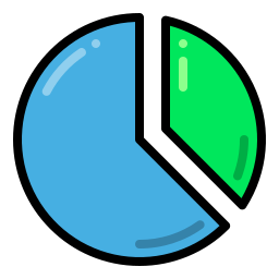 gráfico circular icono