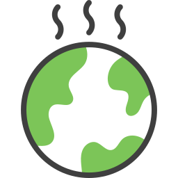 il riscaldamento globale icona