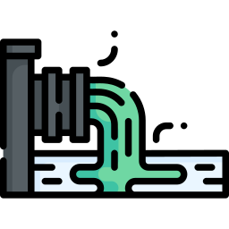 la contaminación del agua icono