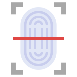 escáner de dedo icono