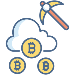 Cloud mining icon