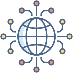 réseau mondial Icône