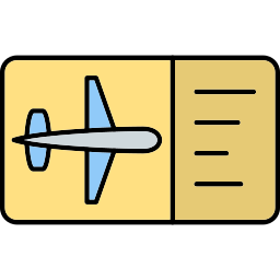 vliegtuig kaartjes icoon