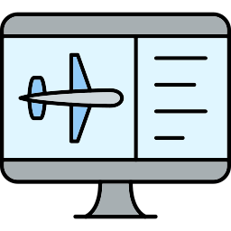 information de vol Icône