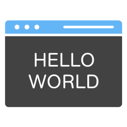 Hello world icon