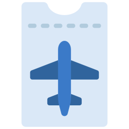 vliegtuigticket icoon
