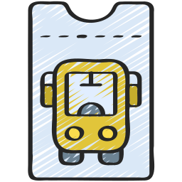 boleto de autobús icono