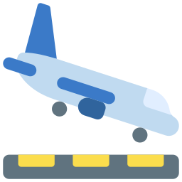 Aeroplane landing icon