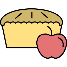 pie de manzana icono