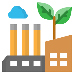 Eco factory icon