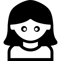 Девушка с черными прямыми волосами иконка