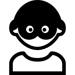 Person with eyes and head covered icon