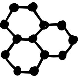 Three hexagons icon