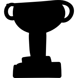 forma riempita disegnata a mano del trofeo icona