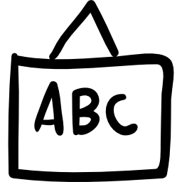 화이트 보드의 abc icon