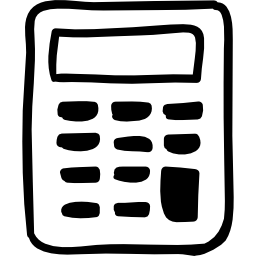 calculatrice dessinée à la main Icône