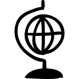 globo educativo disegnato a mano della terra icona
