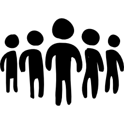 personengruppe hand gezeichnet icon