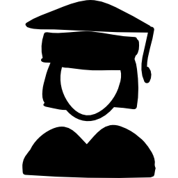 Graduate hand drawn person icon