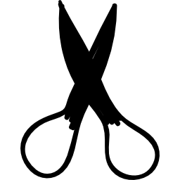 Scissors opened hand drawn tool icon