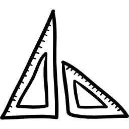 pareja de gobernantes triangulares icono