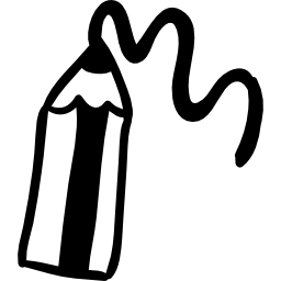 dibujado a mano lápiz herramienta de escritura icono