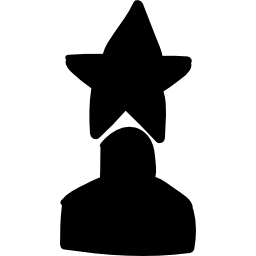 handgezeichnetes bildungsobjekt der stern-trophäe icon