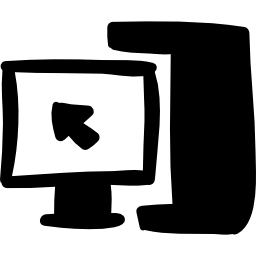 Computer hand drawn tools icon